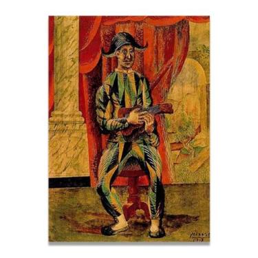 Imagem de Arlequim com guitarra Diego Rivera Murals – Arte de realismo socialista mexicano, muralista do século 1884, coleção clássica do museu de Nova York para decoração de casa 50 x 70 cm