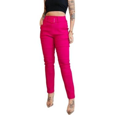 Imagem de Calça Feminina Social Com Bolsos E Com Cinto Tendência Frio  - BUCCI B
