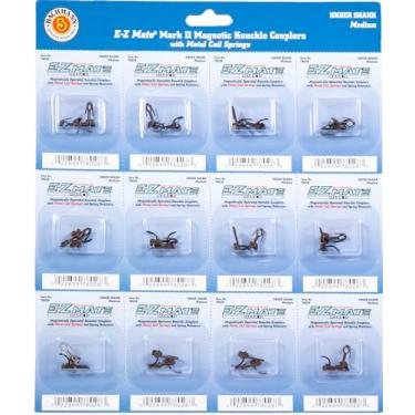 Imagem de Bachmann Trains - E-Z MATE MARK II ACOPLADORES - ACOPLADORES MAGNÉTICOS COM MOLA DE BOBINA DE METAL - SOB A Haste - Médio (12 pares/cartão) - Escala HO