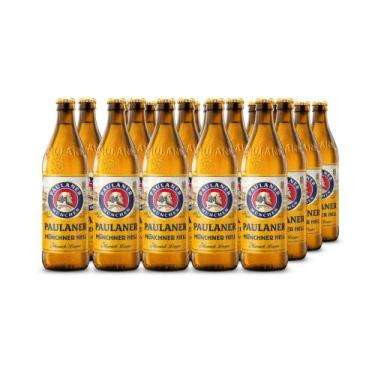 Imagem de Cerveja Paulaner Lager Munchner Hell Alemã Box 500ml (20 Un)
