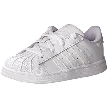 Imagem de adidas Performance Superstar 2 CF I Tênis de basquete moderno, Branco/Branco., 6 Infant