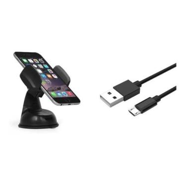 Imagem de Suporte Celular Veicular Ventosa Gruda Painel E Vidro + Cabo - FXCONEC
