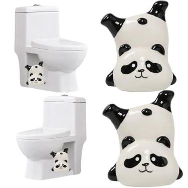 Imagem de 2 peças de tampas de parafuso de vaso sanitário decorativas, tampas de parafuso de vaso sanitário de cerâmica decorativas, tampas de tampa de parafuso de banheiro engraçadas, capas de parafuso de vaso