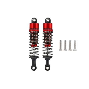 Imagem de Choques de carros RC, 52 mm-120 mm RC óleo à prova de vazamento para 1/10 RC Buggy Truggy On Road Touring Drift Cars Monster Trucks peças de atualização (2 peças 95 mm vermelho)