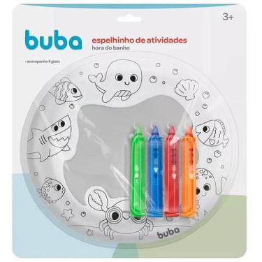 Imagem de Espelho Atividades Hora do Banho Colorir GIZ Cera Bebe Buba