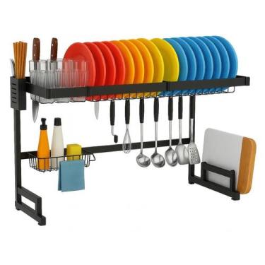 Imagem de Escorredor Louça Suspenso Organizador Cozinha Modular 24 Pratos 85cm -