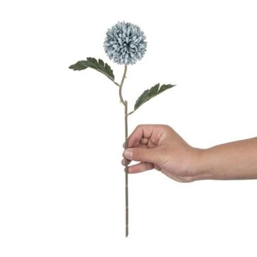 Imagem de Flores artificiais, bola de seda, crisântemo, buquê de noiva, casa, ar livre, jardim, quintal, festival (4 peças/8)