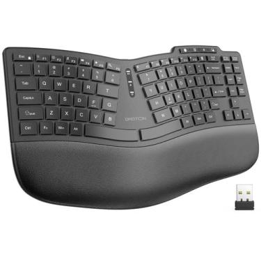Imagem de Teclado dividido sem fio OMOTON Ergonômico com apoio de pulso
