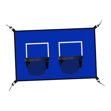 Imagem de Colaxi Cesta de basquete trampolim, gol de basquete, fácil instalação, universal com aros de cesta dupla para a maioria idades, jardim infantil