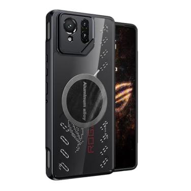 Imagem de NOUKAJU Capa para ASUS ROG Phone 9/Phone 9 Pro, capa protetora tipo magnético, capa de telefone com dissipação de calor, antiqueda, proteção abrangente, capa protetora para ASUS ROG Phone 9 Pro (preto