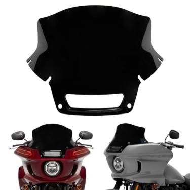 Imagem de PSLER 9" Motorcycle Windshield for Low Rider ST FXLRST El Diablo FXRST 2022-2024 (Black)