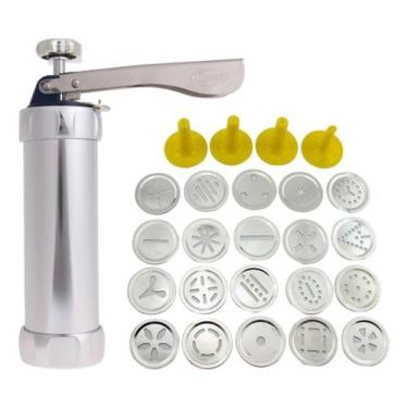 Imagem de Máquina de Biscoitos com 20 Moldes + 4 Bicos em Alumínio - Yeet, Prate