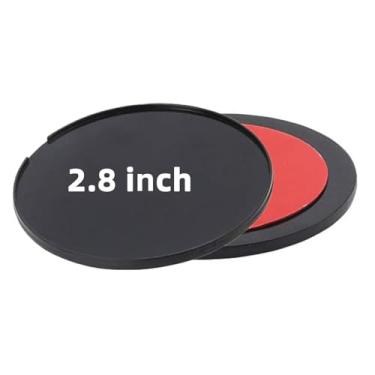 Imagem de iSaddle Disco de montagem adesivo para painel - Placa adaptadora de base de ventosa adesiva circular para câmera veicular Garmin Tomtom GPS Nav disco de console de smartphone (2 peças, diâmetro de 7