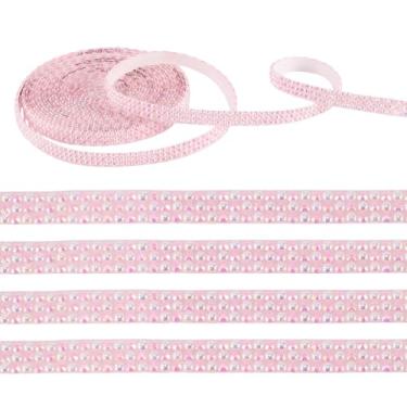 Imagem de FASHEWELRY Adesivos de imitação de pérola branca de 3 metros fita de strass deslumbrante tiras de strass brilhante fita de strass para artesanato, telefone, carro, casamento, formatura, boné
