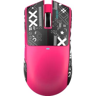 Imagem de ATTACK SHARK X11SE Mouse para jogos leve sem fio, 59 g Tri-Mode BT/2.4G sem fio/com fio, sensor de jogos PixArt PAW3311, 22000 DPI, mouse de escritório com fita para PC/Xbox/Win/Mac (rosa)