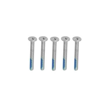 Imagem de HSSDTECH Capa de base inferior de substituição Sc-rews para console de jogos portátil para Asus ROG Ally RC71L, Rog Ally X (2024) RC72 RC72LA capa inferior Sc-re-ws prata 5 peças