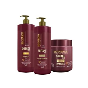 Imagem de Kit Bio Extratus Shitake Shampoo, Condicionador (1L) e Máscara (500g)