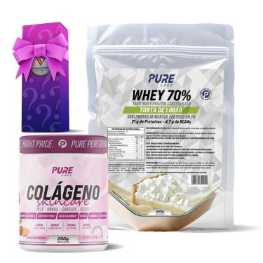Imagem de Kit Colágeno Laranja C/Acerola + Whey Concentrado 70% Torta de Limão-Unissex