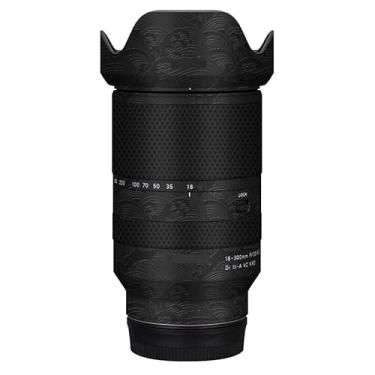 Imagem de Adesivo de lente de câmera para Tamron 18-300 mm F3.5-6.3 adequado para Sony Mount Macro Coat Wraps Film Protector Vinyl Decal Skin 18 300 (Wave Black)