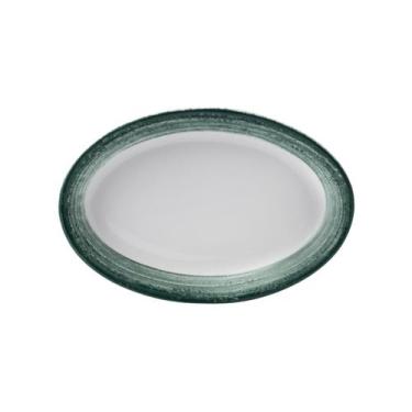 Imagem de Travessa Rasa Oval 17cm Porcelana Schmidt - Dec. Esfera Verde 2418, 24