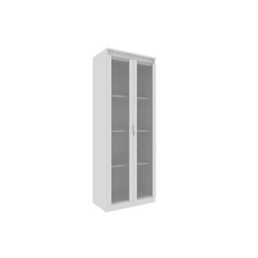 Imagem de Cristaleira de Cozinha ME-4189 c/ 2 Portas de Vidro e 3 Prateleiras Branco - Tecno Mobili