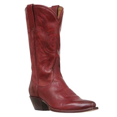 Imagem de Bota Feminina Texana Vermelha Bico Fino Cow Way 35408