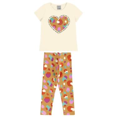 Imagem de Conjunto Infantil Menina Blusa E Legging Amor - Malwee-Feminino