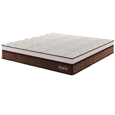 Imagem de Colchão Mola Ensacada King Size 36x193x203cm Flora Marrom - Casa Giulia