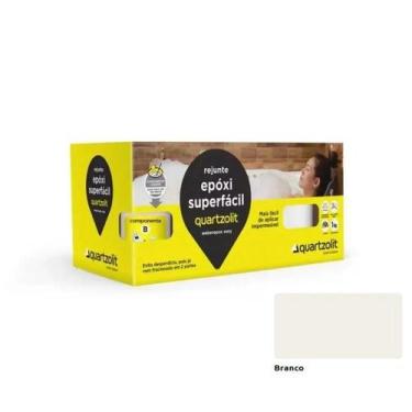 Imagem de Rejunte Epóxi Super Fácil 1Kg Quartzolit Cinza Outono, Branco