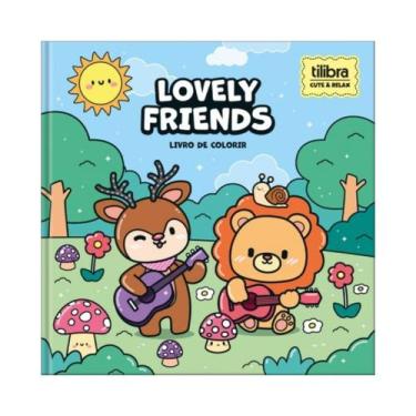 Imagem de Livro de Colorir Lovely Friends Tilibra Cute & Relax Pintura com Capa 