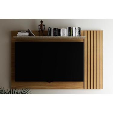 Imagem de Painel Quarto P- Tv Até 65 Pol Pa2914 Ripado C- Prateleira 160x102cm Natural - Tecno Mobili