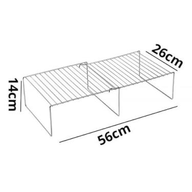 Imagem de Prateleira Extensível Organizadora Arthi Cromado, (CxLxA): 57x26,5x13,8cm