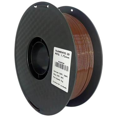 Imagem de Filamento 3D - PETG Marrom - Rolo 1KG (1.75mm)