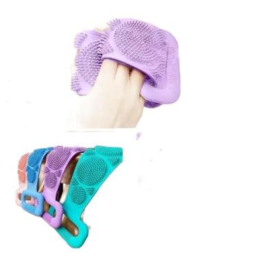 Imagem de Escova de Silicone Flexível para Banho, Limpeza Corporal, Costas e Pés esfoliante limpeza profunda