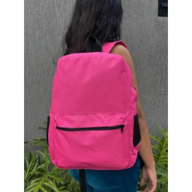 Imagem de Mochila Nylon Lisa Bolsa Escolar Trabalho Viagem Mala Faculdade Fut ma