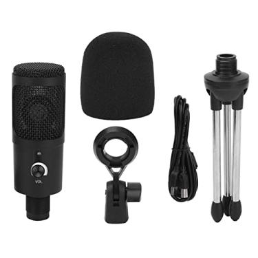 Imagem de Microfone Condensador Profissional Kit Microfone USB Microfone Cardióide com Limpar Gravação Estúdio Qualidade Som para Live Streaming Gaming Podcasting ABS Preto