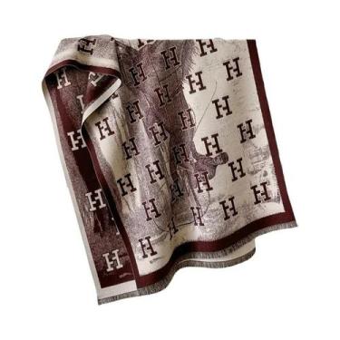 Imagem de Cachecol De Pashmina Luxuoso Feminino Marca De Moda Com Estampa De Let