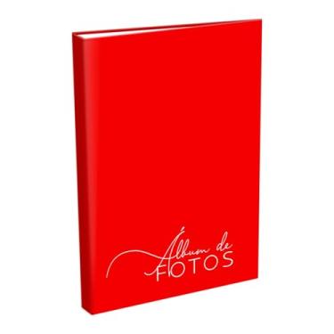 Imagem de Álbum de Fotos Vermelho 40 Fotos 10x15 cm Capa Dura com Acabamento Brilhante 24 x 16,5 cm