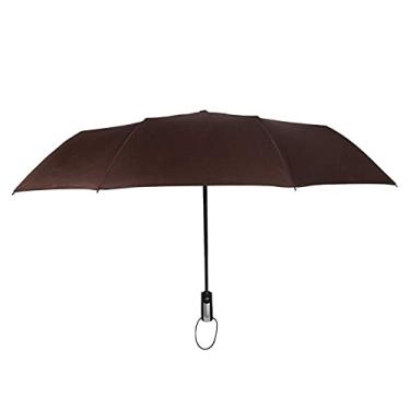 Imagem de Guarda-chuva Dobrável, Guarda-chuva Dobrável Totalmente Automático E Desdobrável Grande E Dobrável, Homens E Mulheres Reforçados Com Dobramento Extra Grande, Amber Brown, One Size