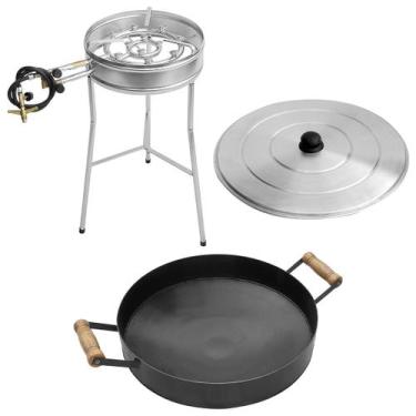 Imagem de Kit Fogareiro Tripé 110.1 Disco Arado 43cm 51.1 Tampa 160.2 - Papalégu