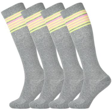 Imagem de Meias de compressão +MD 15-20mmHg para mulheres e homens, 4 pares