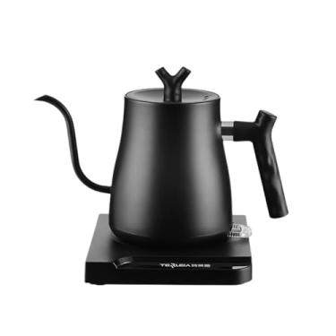 Imagem de Fenteer Chaleira elétrica de pescoço de ganso, bule multiuso para água fervente, caldeira de água quente para restaurante, cozinha, sala de chá, café, bar, Preto, 800l