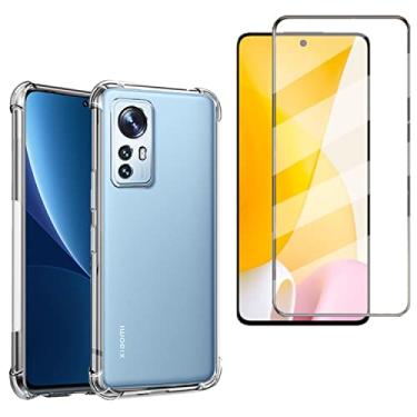 Imagem de Kit Capa Anti Impacto e Película De Vidro 3D 9D Compatível com Xiaomi 12 Mi 12 e Xiaomi 12 Mi 12X
