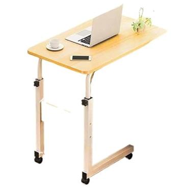 Imagem de Mesa Multiuso Notebook Laptop Cafe Na Cama Grande c/Rodinha(Marrom Claro)