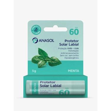 Imagem de Protetor Solar Labial FPS 60 Menta 5g - Anasol