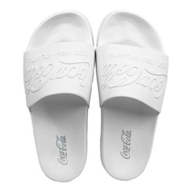 Imagem de Chinelo Coca Cola Slide Injetado Coke Bold Feminino Branco