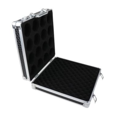 Imagem de oshhni Caixa para guardar bolas de bilhar, suporte para 16 bolas, equipamento, estojo rígido, estojo para transporte de bolas de sinuca, mala para viagem e