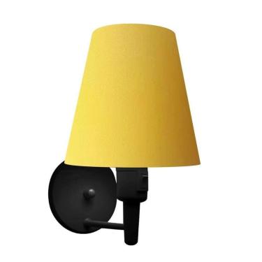 Imagem de Lustre Pendente Quadrado Vivare Md-4075 Cúpula Em Tecido 30/50x50cm - Bivolt Preto-amarelo 110v/220v