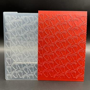 Imagem de Modelo de pasta em relevo de plástico 3D smoer textura de coelho tamanho A6 para fazer cartões, faça você mesmo, scrapbooking, papel, artesanato, artesanato, scrapbook, artes, decoração