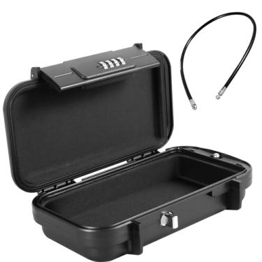 Imagem de Cofre antifurto portátil SAFE Caixa de segurança com combinação de 4 dígitos com corda de arame removível IPX7 à prova d'água cofre de viagem para escritório, carro, dormitório, hotel